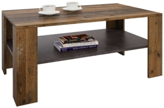 CARO-Möbel Couchtisch ANIMO, Couchtisch Wohnzimmer Beistell Sofa 100 x 60 cm in 4 Farben mit Ablage