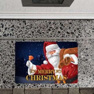 speecheese Fußmatte Merry Christmas mit Weihnachtsmann Fußmatte in 40x60 cm ohne Rand