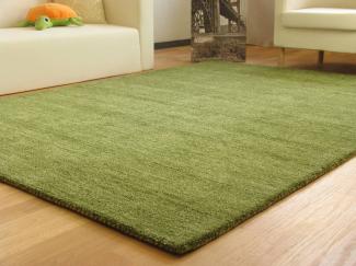Gabbeh Teppich Nomade, Farbe: Grün, Größe: 65x135 cm