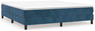 vidaXL Boxspringbett mit Matratze Dunkelblau 160x200 cm Samt 3144343