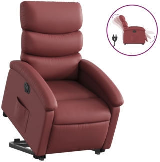 vidaXL Relaxsessel mit Aufstehhilfe Elektrisch Weinrot Kunstleder 3204058