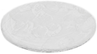 LUXOR living Fellteppich Novara, rund, Höhe: 35 mm, Kunstfell, Kaninchenfell-Haptik, besonders weicher Hochflor