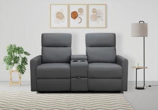 Home affaire 2-Sitzer Daoulas, 2er-Kinosofa, TV-Sessel, Multimedia-Sofa, Kinosofa mit Relaxfunktion, Getränkehalter und Stauraum