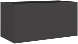 vidaXL Pflanzkübel Schwarz 62x30x29 cm Stahl 841589
