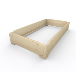 Stapelbett Holzbett (Fichte) "Gäste-Edi" 100 x 200cm 33cm Gästebett Jugendbett