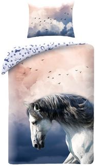 Bettwäsche Set aus Baumwolle Bettdeckenbezug 140 × 200 cm mit 70 × 90 cm Kissenbezug