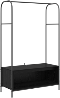 vidaXL Kleiderständer mit Ablagen Schwarz Eiche 100x44x160 cm 868451