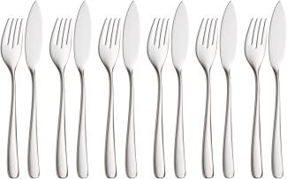 WMF Vision Fischbesteck-Set, 12-teilig, Cromargan protect® 3201112840