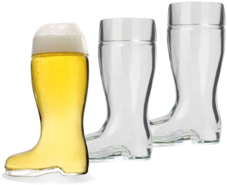 Stölzle Oberglas Stiefel Bierglas 0,25 l 3er Set