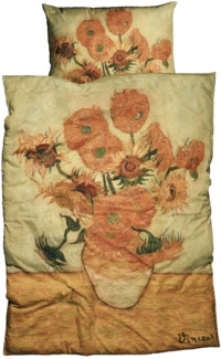 Goebel Bettwäsche Sonnenblumen Satin 155 x 220 + 80 x 80 cm