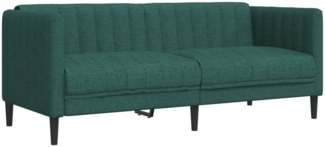 vidaXL Sofa 2-Sitzer Dunkelgrün Stoff 372608