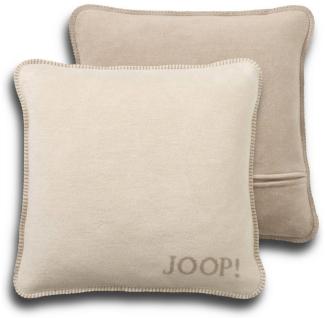 JOOP! Dekokissen Uni Doubleface Pergament-Sand 50x50 cm, Uni, Markenname