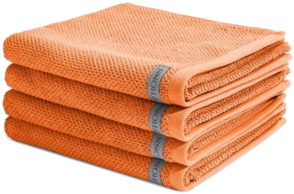 Ross Selection 4 tlg. Frottier-Set - 4 X Handtuch (50 X 100cm) - 540 g/m2 - Orange