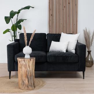 Bronx71 Sofa 2-Sitzer Orlando Stoff schwarz