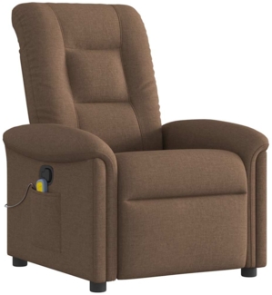 vidaXL Massagesessel Braun Stoff 4015630