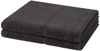 Möve for frottana Pearl 2 tlg. Frottier-Set - 2 X Duschtuch (67 X 140cm) - 500 g/m² - Graphite