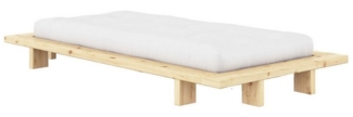 Karup Design Bettgestell JAPAN BED Bodenbett, Holzrahmen, Futonbett, Jugendbett, Holzbett, Massivholzbett mit Lattenrost, Kiefer massiv, Bett ohne Kopfteil