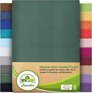 leevitex® Spannbettlaken Premium 195, Gummizug: Rundum, blickdicht, Anti-Pilling, 97% Baumwolle, 3% Elasthan, 40 cm Steg