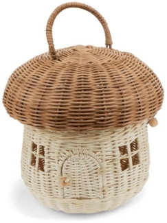 Rex London Aufbewahrungskorb Rattan Korb Pilz Ø22cm Deko Aufbewahrung Gartendeko