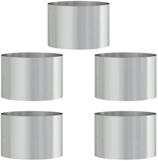 vidaXL Garten-Pflanzgefäß 5 pcs Silber 30 x 30 x 20 cm 873603
