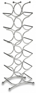 Brenger 'Justinus' Flaschenregal für 12 Flaschen, Metall silber, B/T/H: 25 x 15 x 69 cm