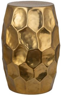 riess-ambiente Beistelltisch ORGANIC ORIENT Ø50cm gold (Einzelartikel, 1-St), Wohnzimmer · Metall · Hammerschlag Design · Handarbeit · rund · Waben