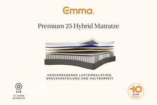 Taschenfederkernmatratze Emma 25 Hybrid, Emma, 25 cm hoch, (1-tlg)