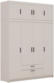 Beautysofa Drehtürenschrank ELENA 4D mit Erweiterung 4-Türig, mit Schubladen