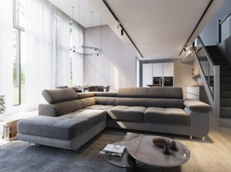 Masseno Ecksofa SELVA mit Schlaffunktion L-Form, Sofa mit Bettkasten