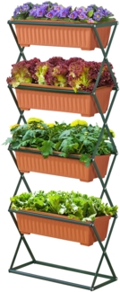 Vertikalbeet Veenendaal 51x21x125 cm 4-stufig [en. casa]