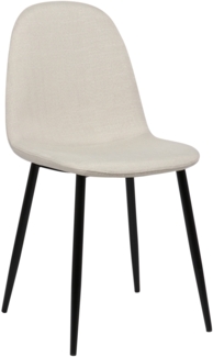DELUKE® Esszimmerstuhl MOVI - Creme Stoff, Metall 88x44x51cm Strapazierfähiger & pflegeleichter Bezug Esszimmerstühle Stuhl Esszimmer Küchenstühle Wohnzimmerstühle
