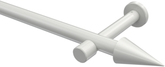 Gardinenstangen-Set Prestige Savio 100 cm, 1-läufig (ohne Ringe), 20 mm Ø Weiß