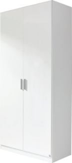 rauch Kleiderschrank; Drehtürenschrank CELLE, 2-türig, Hochglanz alpinweiß, 91x210x54xcm