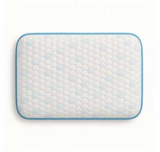 Nordic Schiller Nackenstützkissen Cooler, Füllung: Visco-Schaum, Bezug: Doppeltuchbezug, Einzelkissen, Einzelkissen im Polybag, vakuumverpackt, Atmungsaktives Kühlgewebe, ergonomische Visco-Füllung