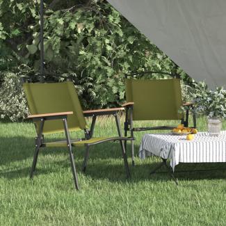 vidaXL Campingstühle 2 Stk. Grün 54x55x78 cm Oxford-Gewebe 319486