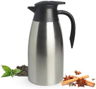 Thermoskanne 2L Edelstahl Isolierkanne Kaffeekanne Thermosflasche Teekanne