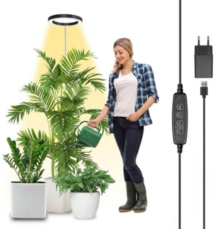 Laybasic Pflanzenlampe LED Vollspektrum Pflanzenlicht,72LED Zimmerpflanzen Grow Lampe Winter, 3/9/12H Timer