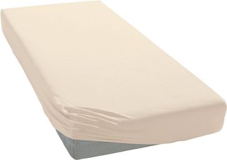 Janine Mako Jersey Spannbetttuch Bettlaken 140-160x200 cm OVP 5007 17 champagner