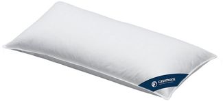 casimum 3-Kammer-Kopfkissen PREMIUM Kissen 40x80cm und 80x80cm, hergestellt in Deutschland, Füllung: 90% Daunen / 10% Federn (Außenkammer), Bezug: 100% Baumwolle, Seitenschläfer, Rückenschläfer, allergikerfreundlich, Made in Green zertifiziert