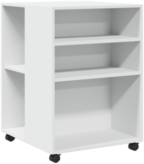 vidaXL Beistelltisch mit Rollen Weiß 55x60x78 cm Holzwerkstoff 853155