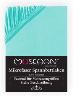 Müskaan Spannbettlaken Spannbetttuch Bettlaken Spannbetttücher Leintuch Mikrofaser, Jersey, Gummizug: Rundumgummizug, Matratzen Bezug bis 22cm Matratzenhöhe