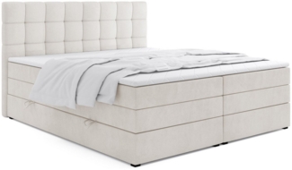 Labett Boxspringbett mit Bettkasten Doppelmatratze & Topper IGELLA KING 180x200 200x200 (Doppelbett, Bettkasten, Matratze, Topper), Bonellfederkern- und Taschenfederkernmatratze