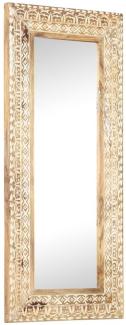 vidaXL Spiegel Handgeschnitzt 110x50x2,6 cm Massivholz Mango 321646