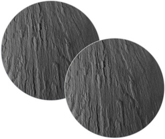 WENKO Topfuntersetzer Schiefer, Set, 2-tlg, Topfunterlage aus gehärtetem Glas, Schiefer-Optik, für Töpfe & Pfannen