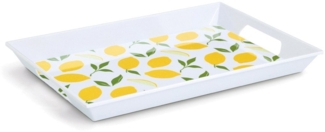 Zeller Present Tablett Melamintablett "Lemons", Melamin, sommerliches Motiv, Tragegriffe, 34,8x50 cm