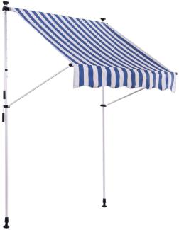 Klemmmarkise Westerly 250x120 cm weiß/blau