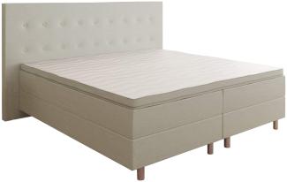 Best For You Boxspringbett Rio Barcelona Beige 5-Zonen mit Visco Topper H3 First Class Bett in verschiedenen Größen 120x200