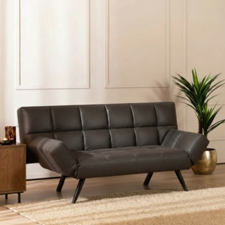 Bronx71 Schlafsofa 1,5-Sitzer Timo Eco-Leder anthrazit