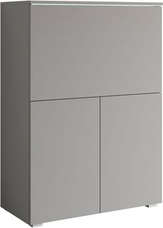 Home affaire PC-Schrank Vera, Sekretär, Home-Office-Schreibtisch mit LED-Beleuchtung (1 St), Multifunktional mit Stauraum, klappbare Tischfläche, LED, B 90 cm