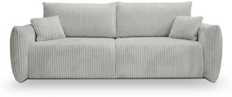 MOEBLO Sofa Hallora, stilvolles, komfortables Ecksofa mit Schlaffunktion, integriertem Bettkasten, weichen Rückenkissen und pflegeleichtem Stoffbezug für Wohnzimmer und Gästezimmer, Couch Polstermöbel Sitzmöbel Wohnzimmermöbel 3-Sitzer-Sofa Stoffsofa, ...